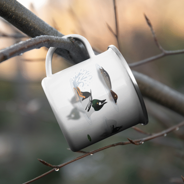 Camping Mug/Goldeneye Ducks Courtship